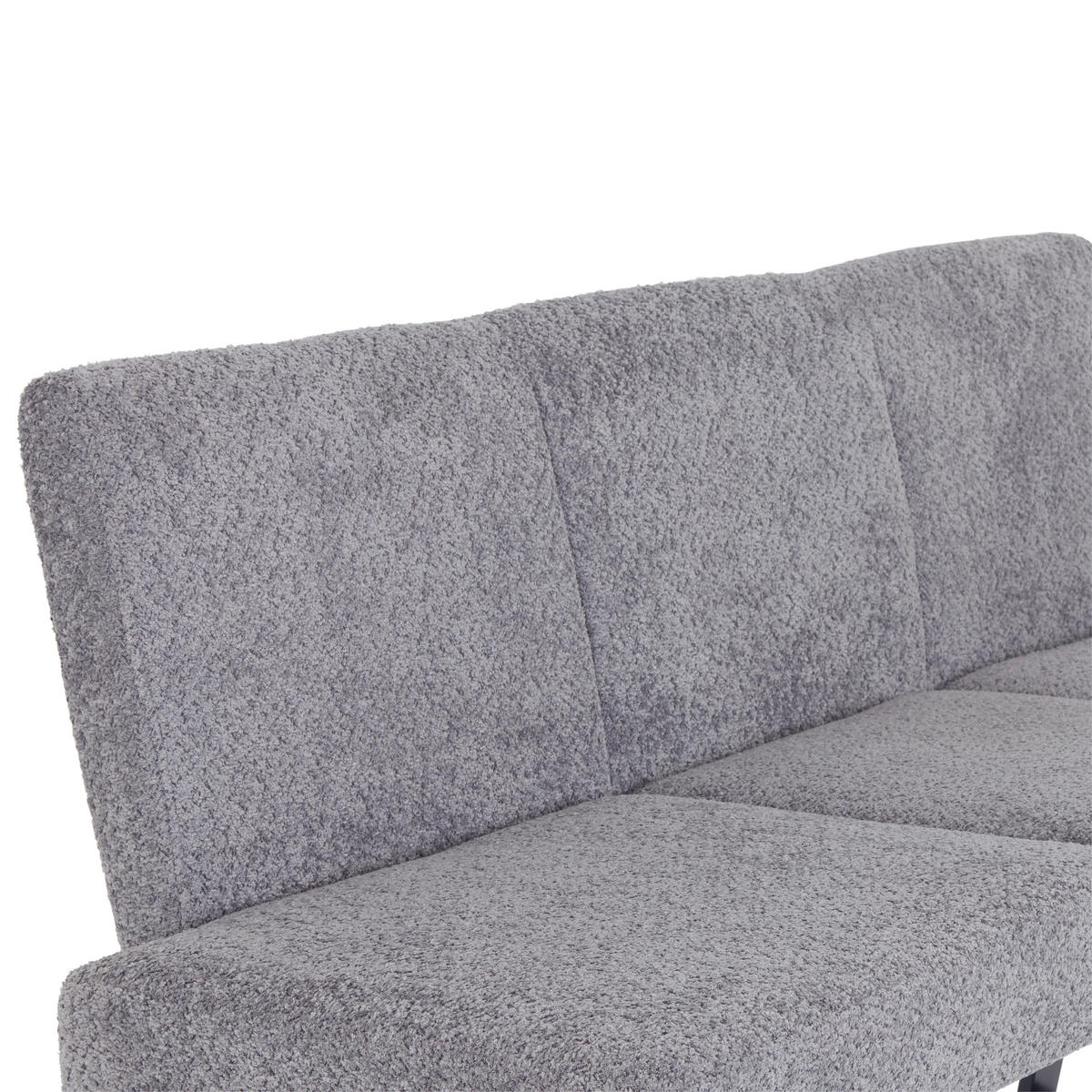 SITZBANK in Metall, Textil Grau  - Schwarz/Grau, Modern, Textil/Metall (166/82/61cm) - MID.YOU