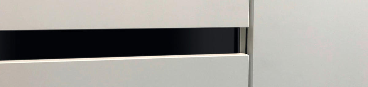 KÜCHENLEERBLOCK 280 cm   in Grau, Dunkelgrau  - Dunkelgrau/Hellgrau, Design, Holzwerkstoff (280cm) - Impuls