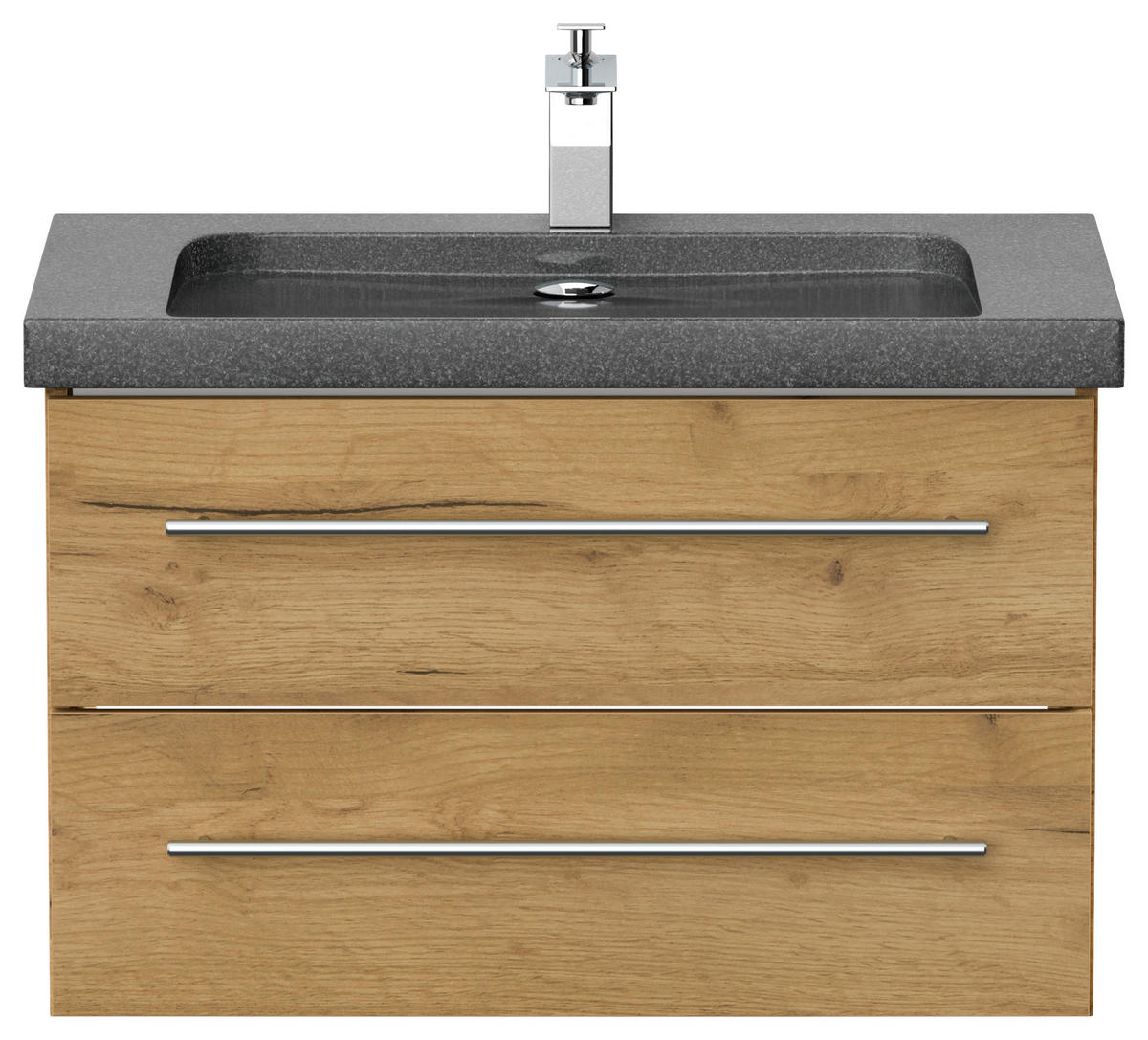 WASCHTISCHKOMBI 75 cm  - Eichefarben, Basics, Holzwerkstoff/Stein (75cm) - MID.YOU