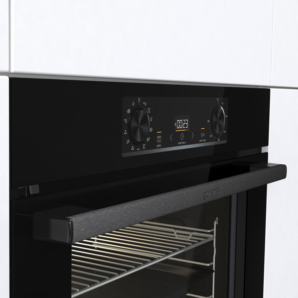 EINBAUBACKOFEN BPS 6737 E14BG  - Schwarz, Basics, Glas/Metall (59,5/59,5/56,4cm) - Gorenje