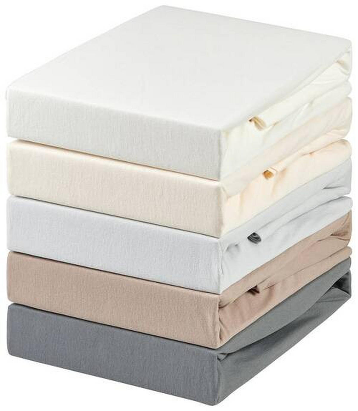 TOPPER-SPANNLEINTUCH 180/220 cm Jersey  - Weiß, KONVENTIONELL, Textil (180/220cm) - Novel