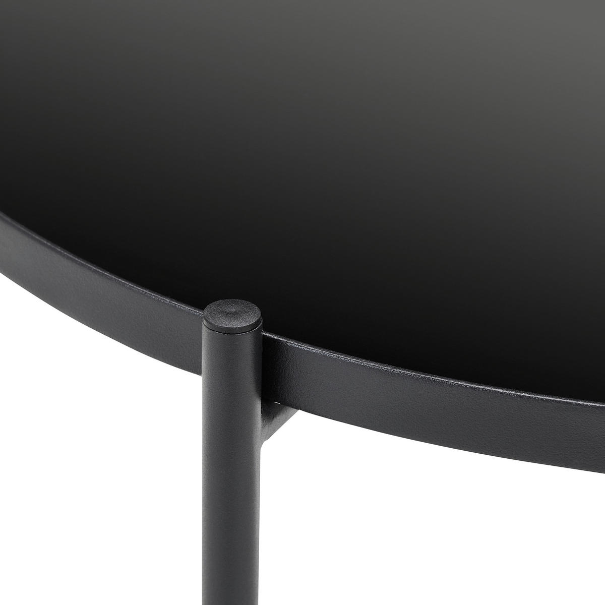 SIDOBORD i metall, glas 51/51/53 cm  - svart, Basics, metall/glas (51/51/53cm) - Boxxx