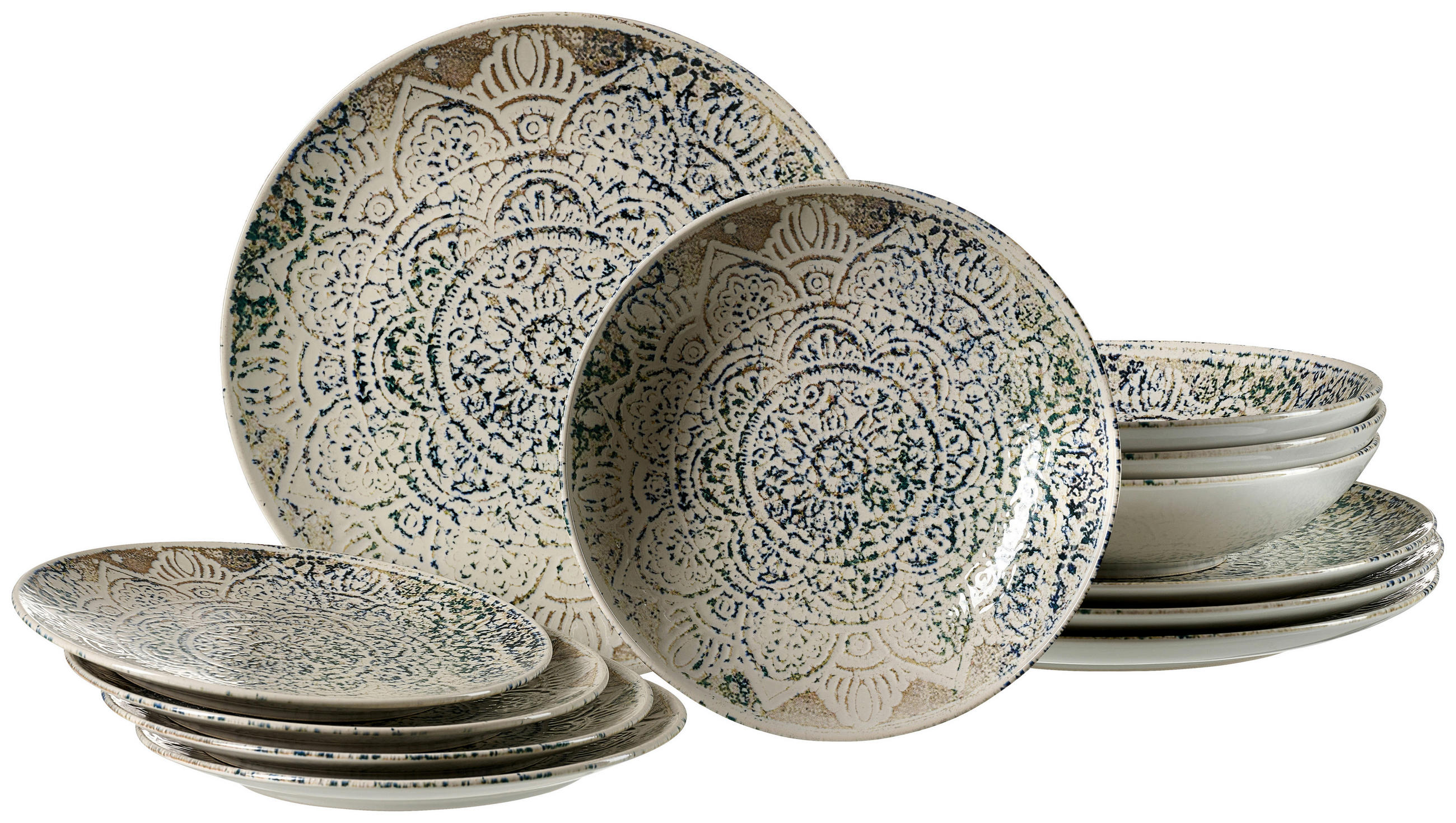 TALLRIKSSET 12 delar  - multicolor, Klassisk, keramik - Ritzenhoff Breker