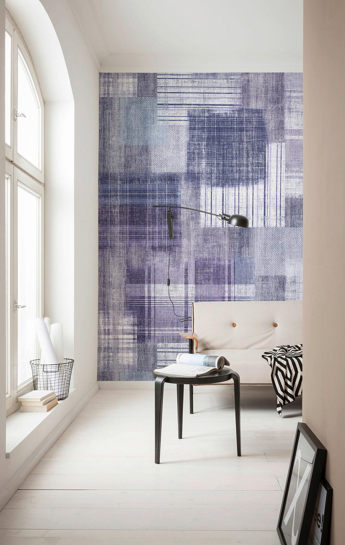 VLIESTAPETE - Blau/Weiß, Basics (200/250cm) - Komar