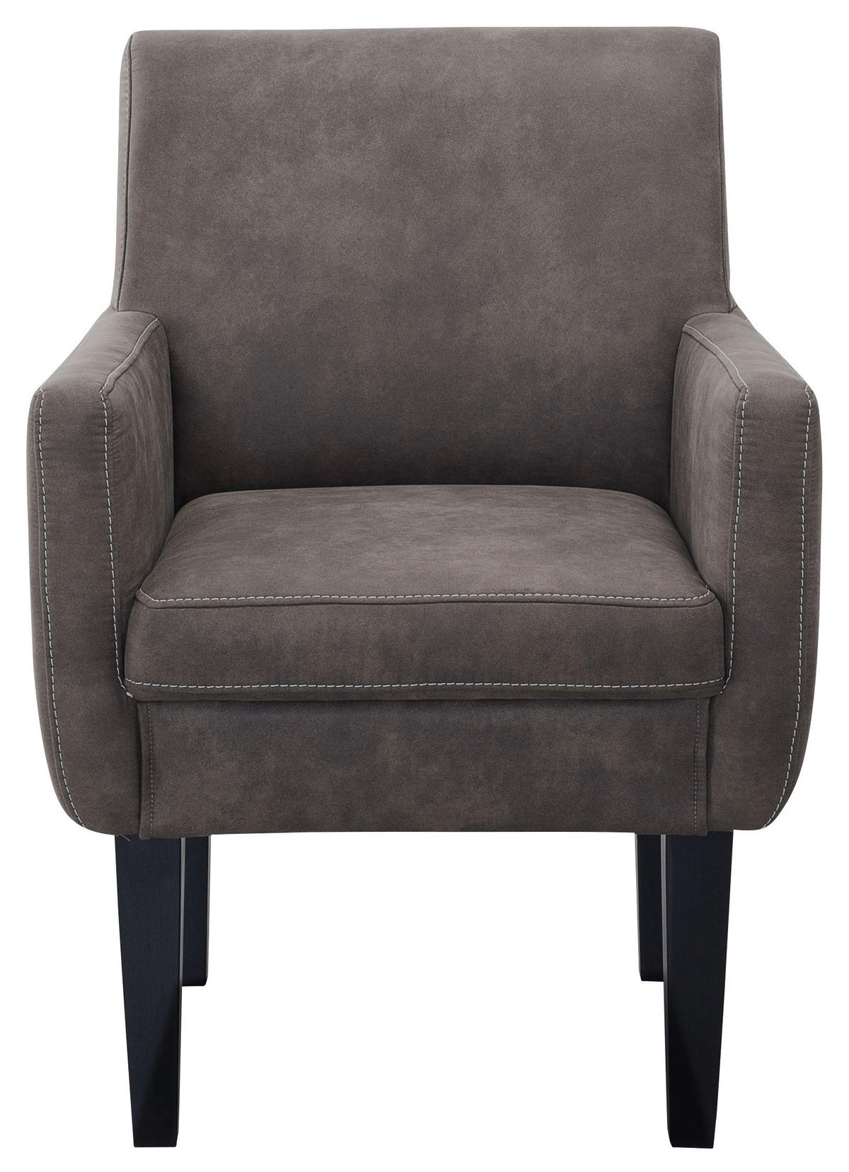 SESSEL in Mikrofaser Anthrazit  - Anthrazit/Beige, Konventionell, Holz/Textil (66/97/71cm) - Sit & More