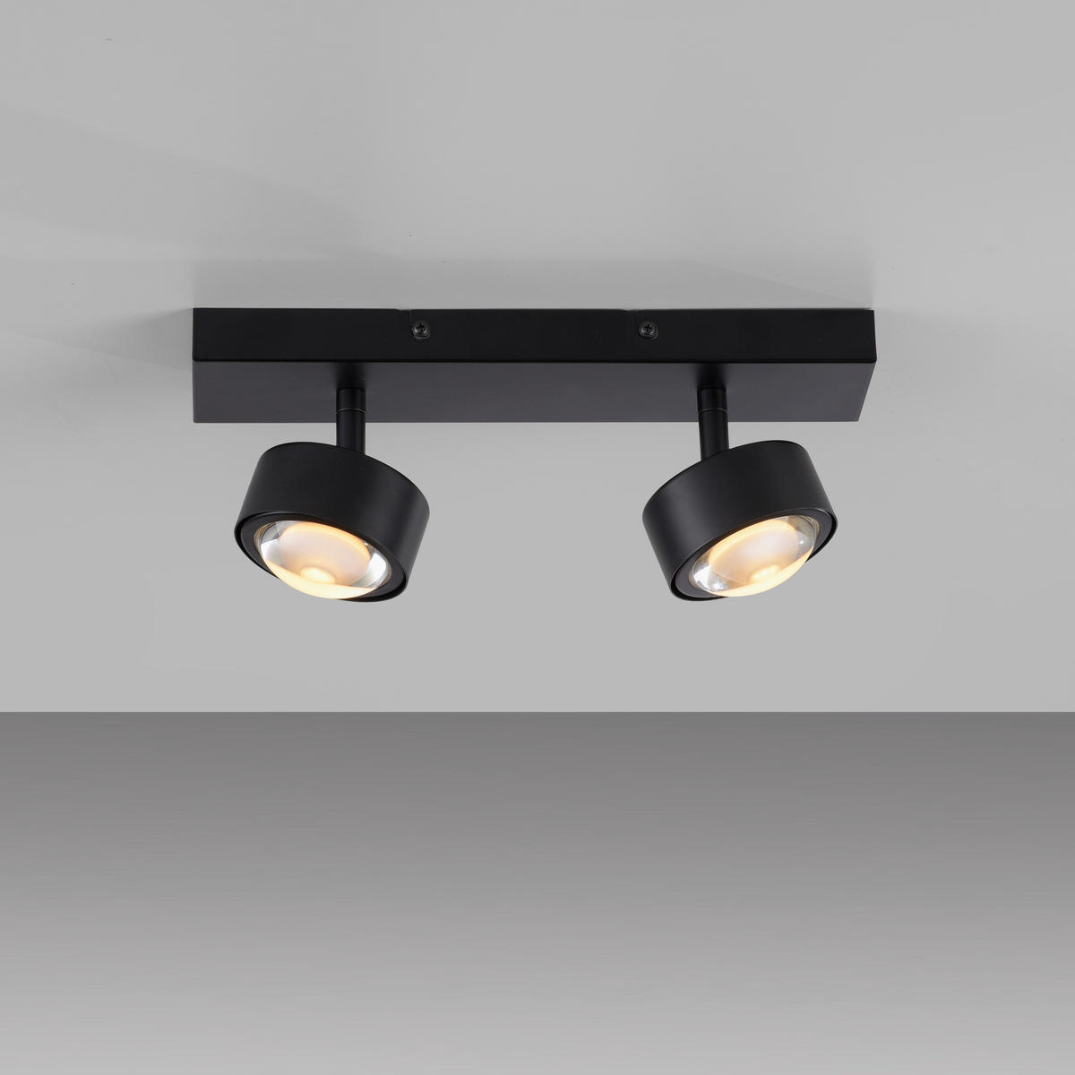 LED-DECKENLEUCHTE 30/12/12,5 cm   - Schwarz, Design, Kunststoff/Metall (30/12/12,5cm) - Schöner Wohnen