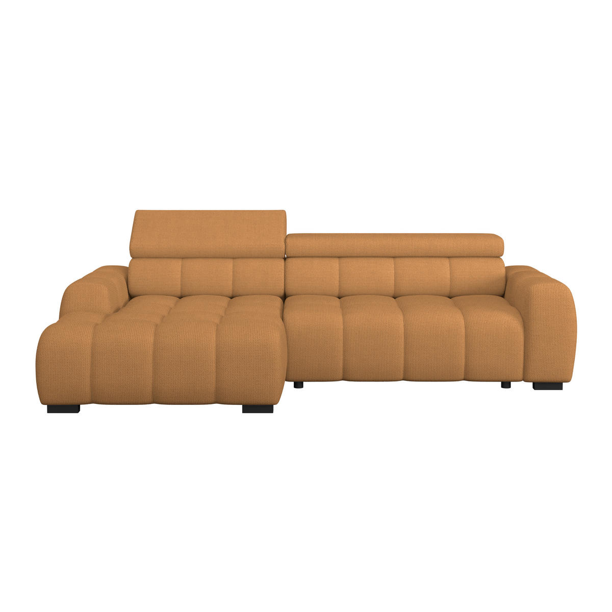 ECKSOFA Rostfarben Webstoff  - Rostfarben/Dunkelbraun, Trend, Kunststoff/Textil (168/285cm) - Livetastic