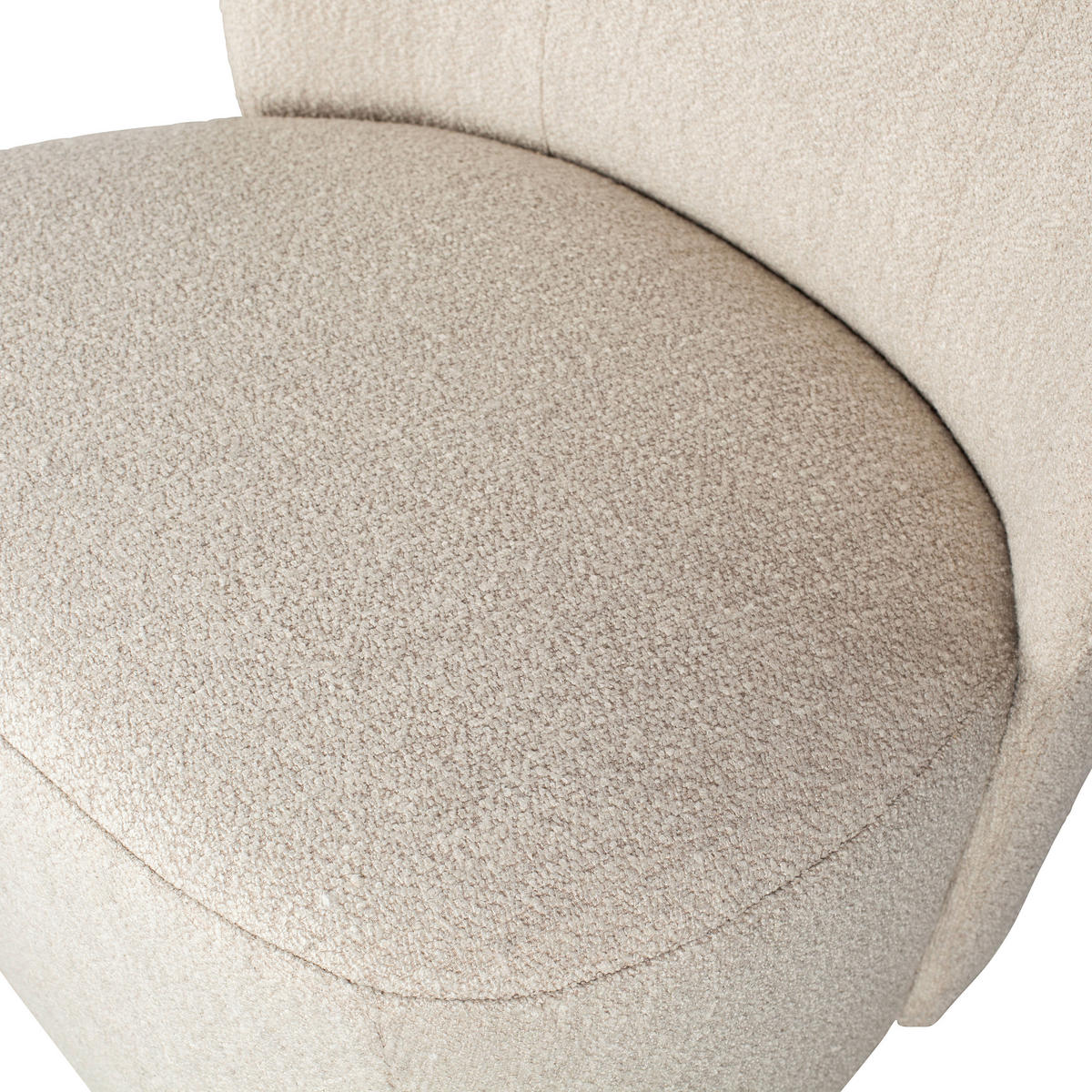 SESSEL in Bouclé Naturfarben  - Schwarz/Naturfarben, Design, Kunststoff/Textil (68/75/72cm) - Livetastic
