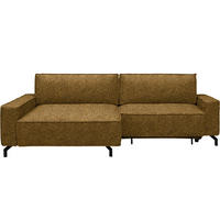 ECKSOFA  in Mikrofaser Senfgelb  164/246 cm  - Senfgelb/Schwarz, Design, Textil/Metall (164/246cm) - Sedda