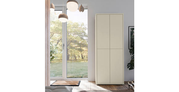 SCHUHSCHRANK Alice Springs  in 74,5/191,9/34,9 cm  - Sandfarben/Grau, MODERN, Holzwerkstoff/Kunststoff (74,5/191,9/34,9cm) - Xora