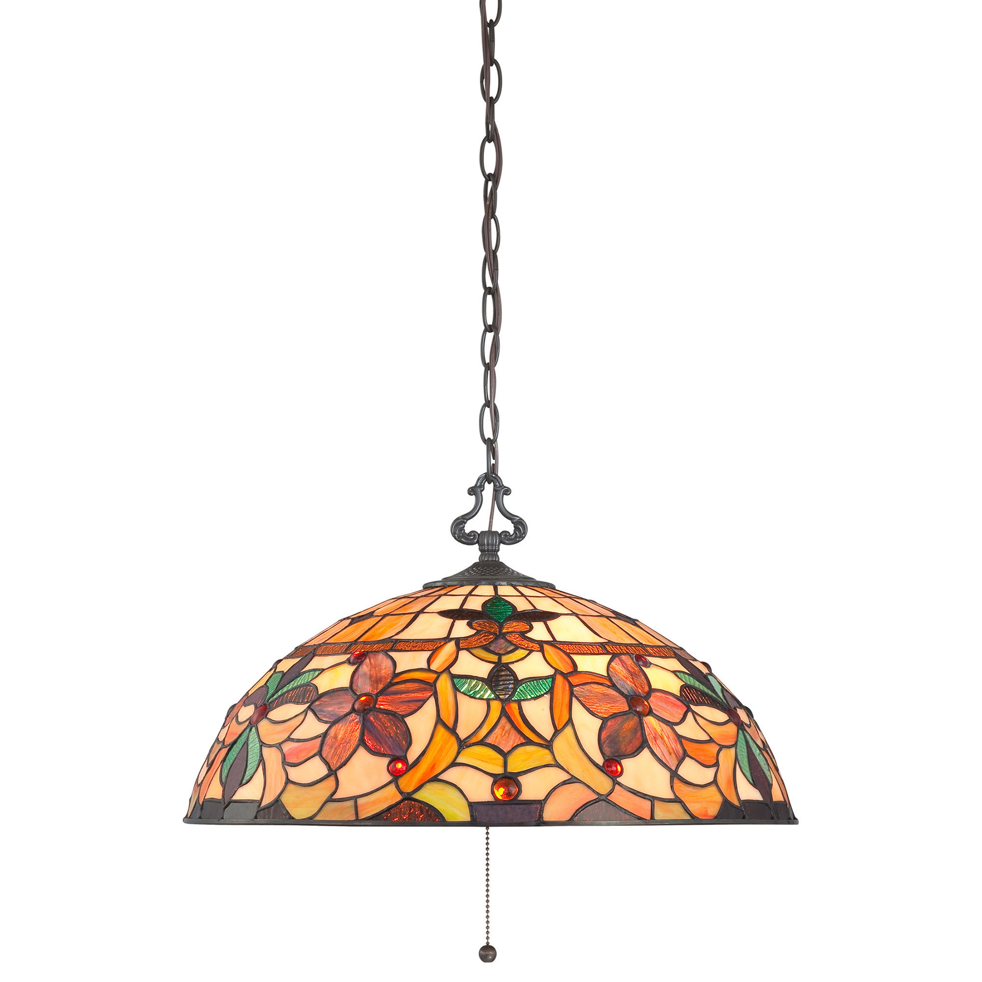 HÄNGELEUCHTE Kami 50.8/39.4 cm   - Bronzefarben, KONVENTIONELL, Glas/Metall (50.8/39.4cm) - Elstead Lighting