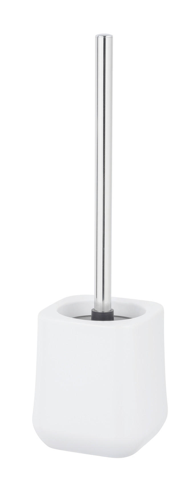 WC-BÜRSTENGARNITUR - Chromfarben/Weiß, KONVENTIONELL, Keramik/Kunststoff (11/38,5/11cm) - Schöner Wohnen