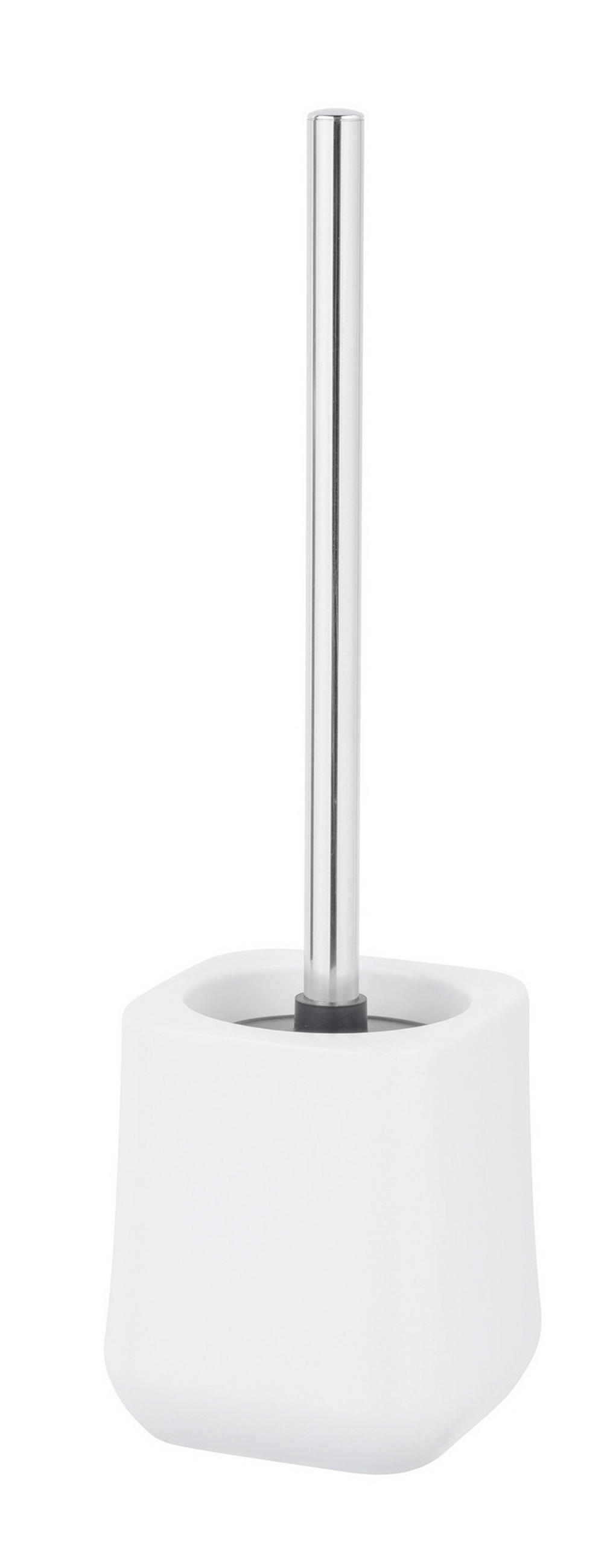 WC-BÜRSTENGARNITUR - Chromfarben/Weiß, KONVENTIONELL, Keramik/Kunststoff (11/38,5/11cm) - Schöner Wohnen
