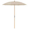 SONNENSCHIRM 220 cm Creme  - Eschefarben/Creme, MODERN, Holz/Textil (220/220cm) - Glatz