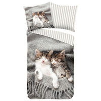 JUGENDBETTWÄSCHE 135/200 cm  - Grau, Natur, Textil (135/200cm)