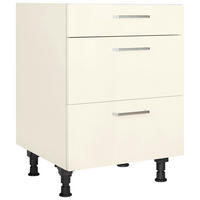 KOCHFELDUMBAUSCHRANK 60/87/56 cm  in Magnolie  - Edelstahlfarben/Magnolie, MODERN, Holzwerkstoff/Metall (60/87/56cm) - Nobilia