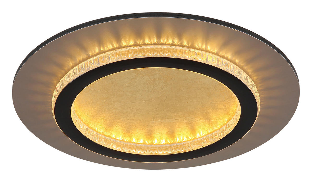 LED-DECKENLEUCHTE 35/5,5 cm   - Klar/Goldfarben, Design, Kunststoff/Metall (35/5,5cm)