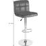 BARHOCKER Lederlook Braun, Chromfarben - Chromfarben/Braun, Design, Textil/Metall (45/92-113/48cm) - CARRYHOME