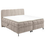 BOXBETT 180/200 cm  in Creme  - Creme/Schwarz, KONVENTIONELL, Kunststoff/Textil (180/200cm) - Hom`in