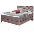 BOXSPRINGBETT 160/200 cm  in Altrosa  - Graphitfarben/Altrosa, Design, Textil/Metall (160/200cm) - Xora