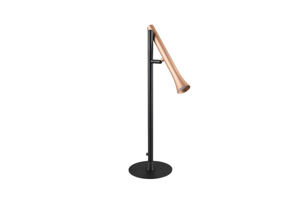 LED-TISCHLEUCHTE - Schwarz/Braun, Design, Metall (16/53cm) - Trio Leuchten