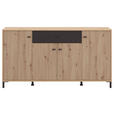 SIDEBOARD  in 170/90/40 cm  - Schwarz/Eiche Artisan, Basics, Holzwerkstoff/Kunststoff (170/90/40cm) - Carryhome