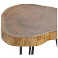 BEISTELLTISCH in Holz, Metall 40/40/45 cm  - Schwarz/Akaziefarben, Design, Holz/Metall (40/40/45cm) - Landscape