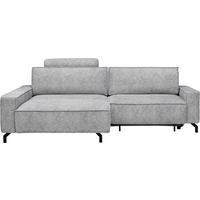 ECKSOFA  in Mikrovelours Naturfarben  164/246 cm  - Schwarz/Naturfarben, Design, Textil/Metall (164/246cm) - Sedda