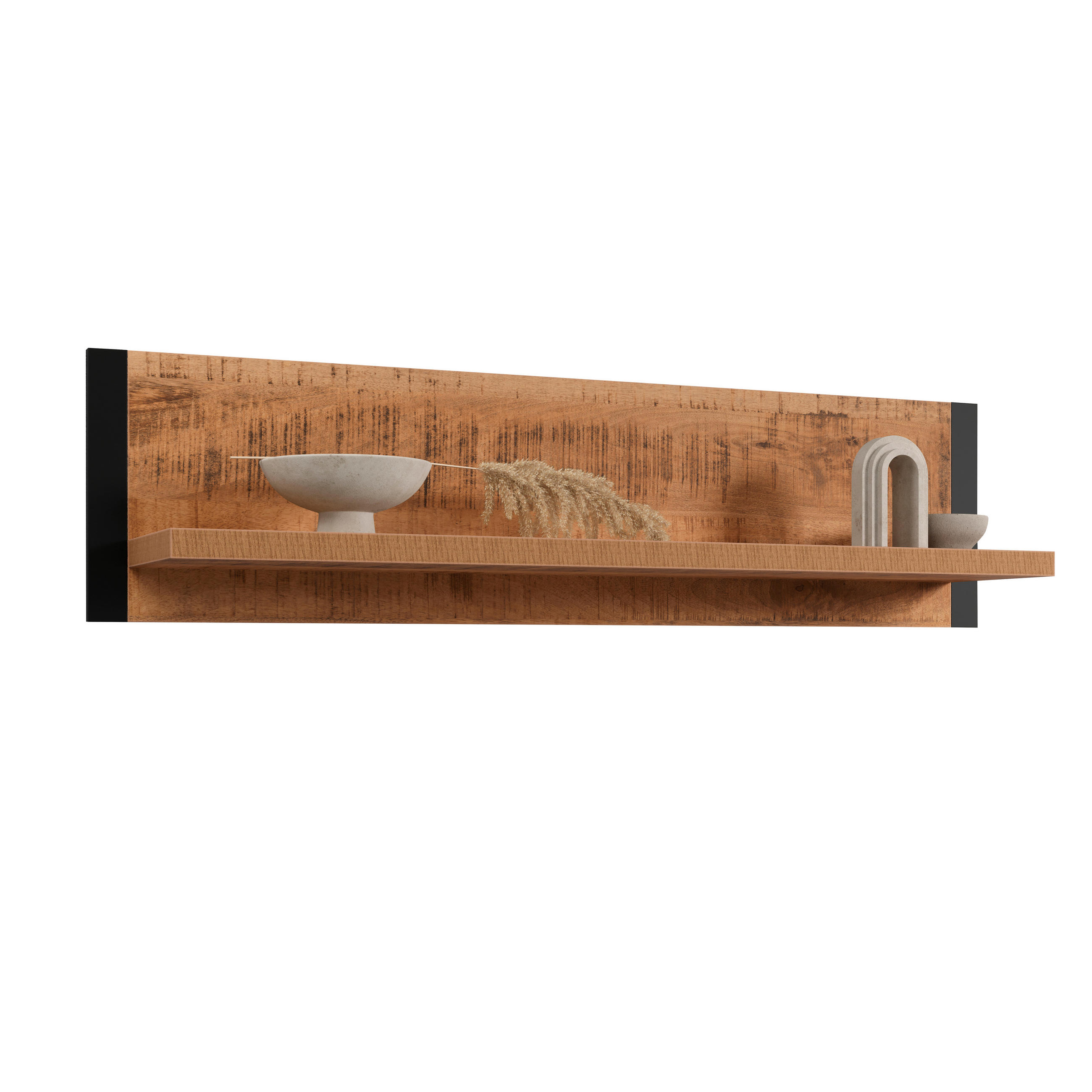 Mid.you Wandboard Enna WO Natur, Schwarz 110x28x23 cm