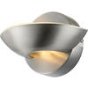 LED-WANDLEUCHTE Sammy 16,5/11 cm   - Nickelfarben, Design, Glas/Metall (16,5/11cm) - Globo