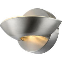 LED-WANDLEUCHTE Sammy 16,5/11 cm   - Nickelfarben, Design, Glas/Metall (16,5/11cm) - Globo