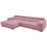 WOHNLANDSCHAFT in Textil Rosa - Silberfarben/Rosa, Design, Textil/Metall (190/335cm) - Beldomo Style WOHNLANDSCHAFT in Textil Rosa - Silberfarben/Rosa, Design, Textil/Metall (190/335cm) - Beldomo Style