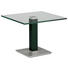 BEISTELLTISCH in Metall, Glas 60/60/46-65 cm - Edelstahlfarben/Grün, Design, Glas/Kunststoff (60/60/46-65cm) BEISTELLTISCH in Metall, Glas 60/60/46-65 cm - Edelstahlfarben/Grün, Design, Glas/Kunststoff (60/60/46-65cm)