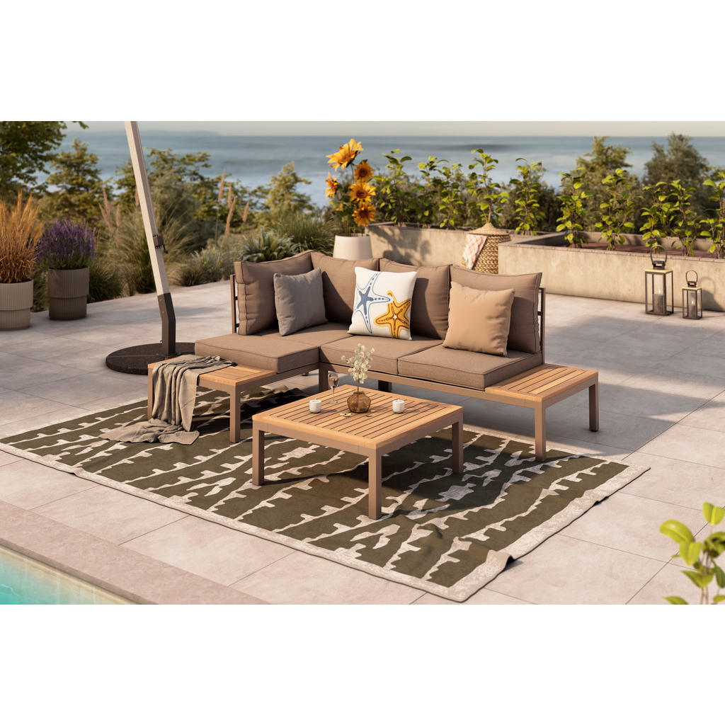 Ambia Garden TERASOVÁ SEDACÍ SOUPRAVA dřevo, kov