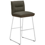 BARHOCKER in Metall, Textil Braun, Edelstahlfarben  - Edelstahlfarben/Braun, Design, Textil/Metall (51/107/59cm) - Dieter Knoll