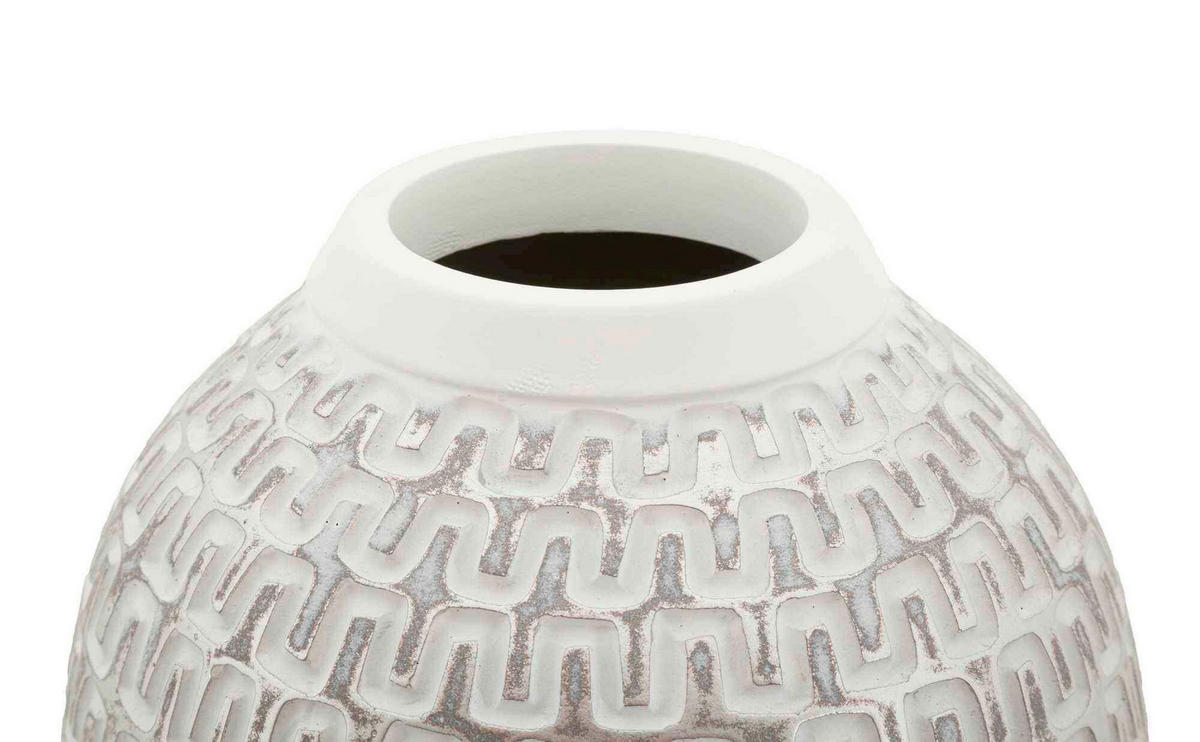 Vase Wave  - Goldfarben/Weiß, Basics, Kunststoff (21  /43/21cm)