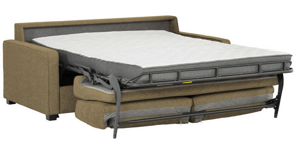 SCHLAFSOFA Webstoff Olivgrün  - Schwarz/Olivgrün, Design, Kunststoff/Textil (205/83/100cm) - Xora