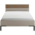 BETT 120/200 cm in Kaschmir - Kaschmir/Anthrazit, KONVENTIONELL, Holzwerkstoff/Metall (120/200cm) - Xora