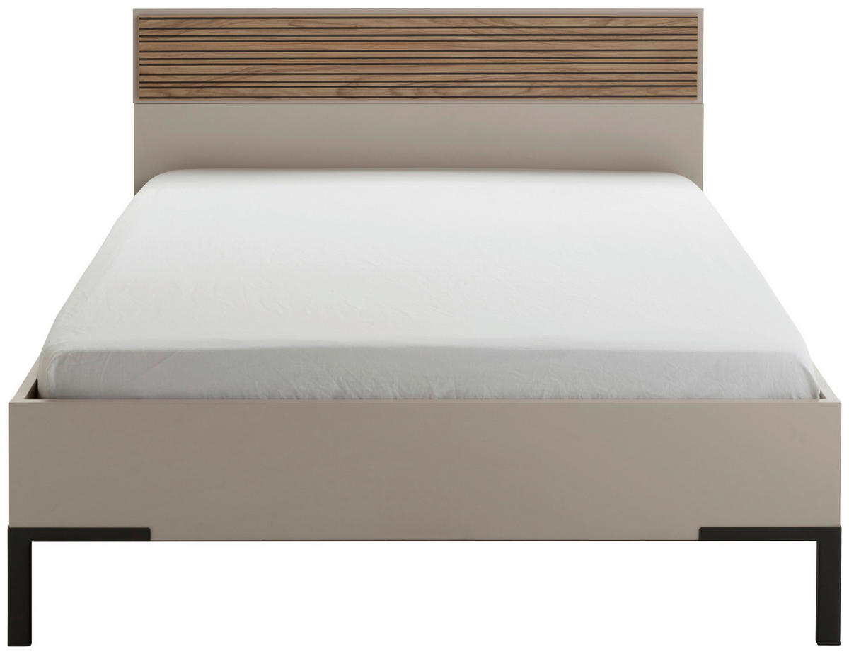 BETT 120/200 cm  in Kaschmir  - Kaschmir/Anthrazit, KONVENTIONELL, Holzwerkstoff/Metall (120/200cm) - Xora