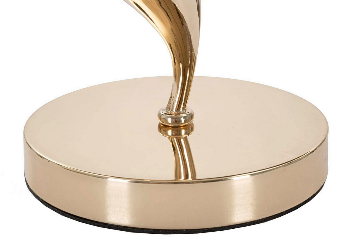 TISCHLEUCHTE - Goldfarben/Weiß, Basics, Textil/Metall (40/63/40cm)