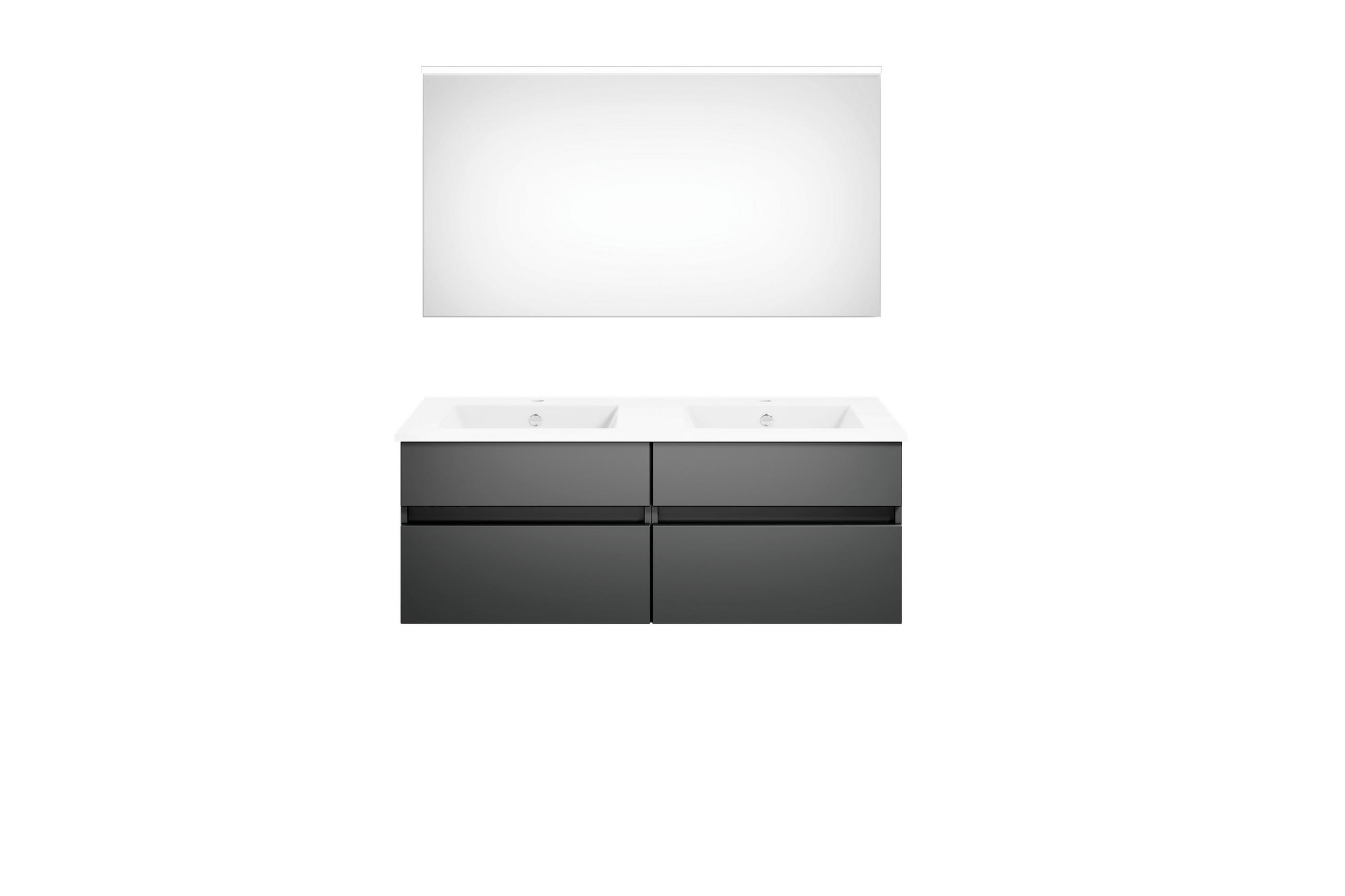 Puris Badezimmer Get2You Grau, Dunkelgrau 120 cm