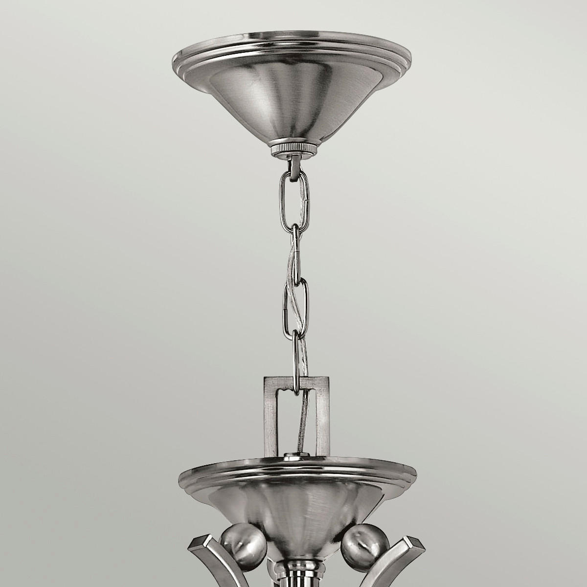 KRONLEUCHTER 61/71.5 cm    - Nickelfarben, Basics, Glas/Metall (61/71.5cm) - Elstead Lighting