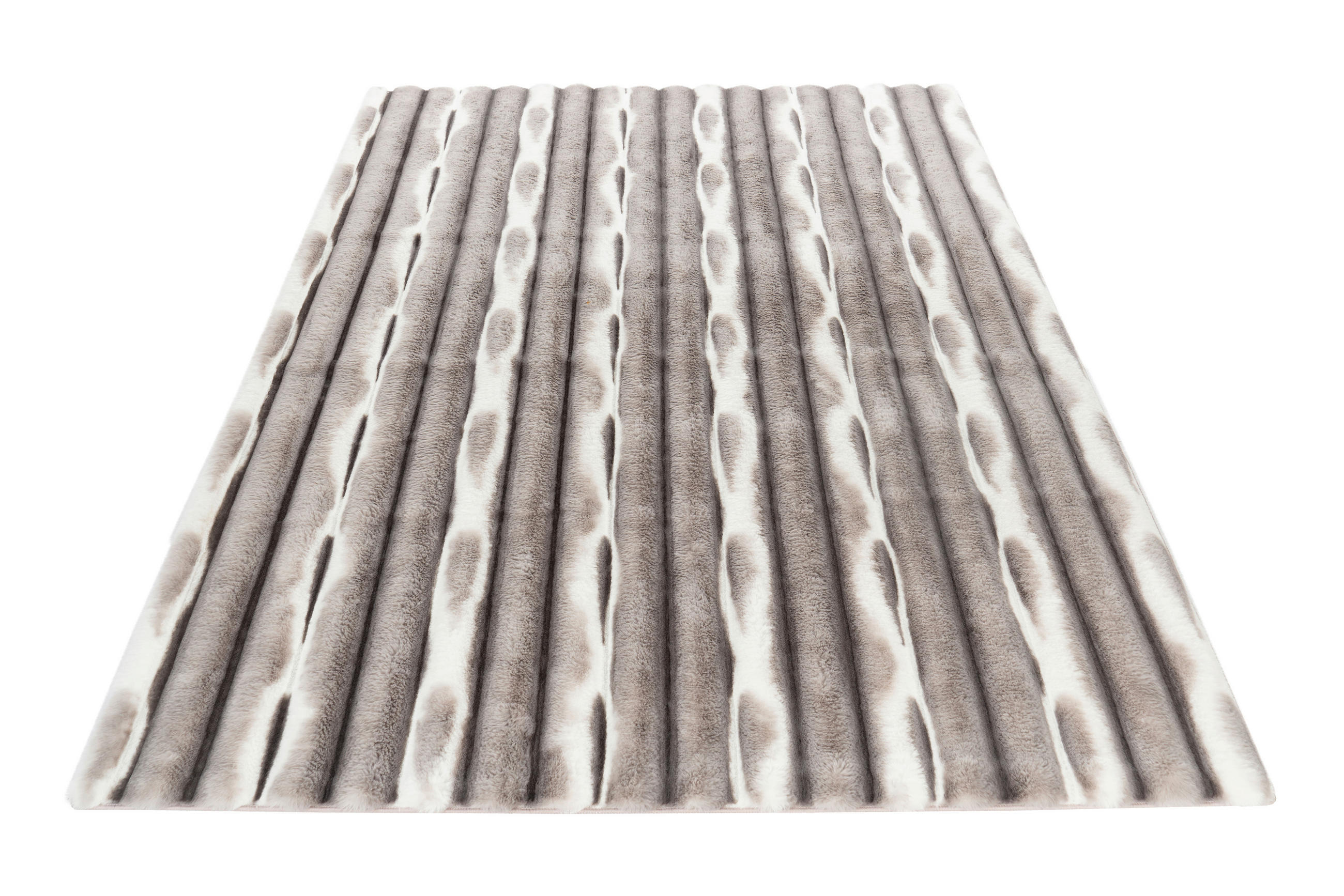 Thumbnail - Obsession Hochflorteppich My Waves, Silber, Textil, Streifen, rechteckig, 120x170 cm, Oeko-Tex® Standard 100, für Fußbod...