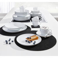 KOMBISERVICE Schwarz, Weiß Lido Black Line 30-teilig 6 Personen  - Schwarz/Weiß, Basics, Keramik - Seltmann Weiden