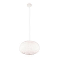PENDELLAMPA Furry 50/150 cm  - vit/sandfärgad, Modern, metall/textil (50/150cm)