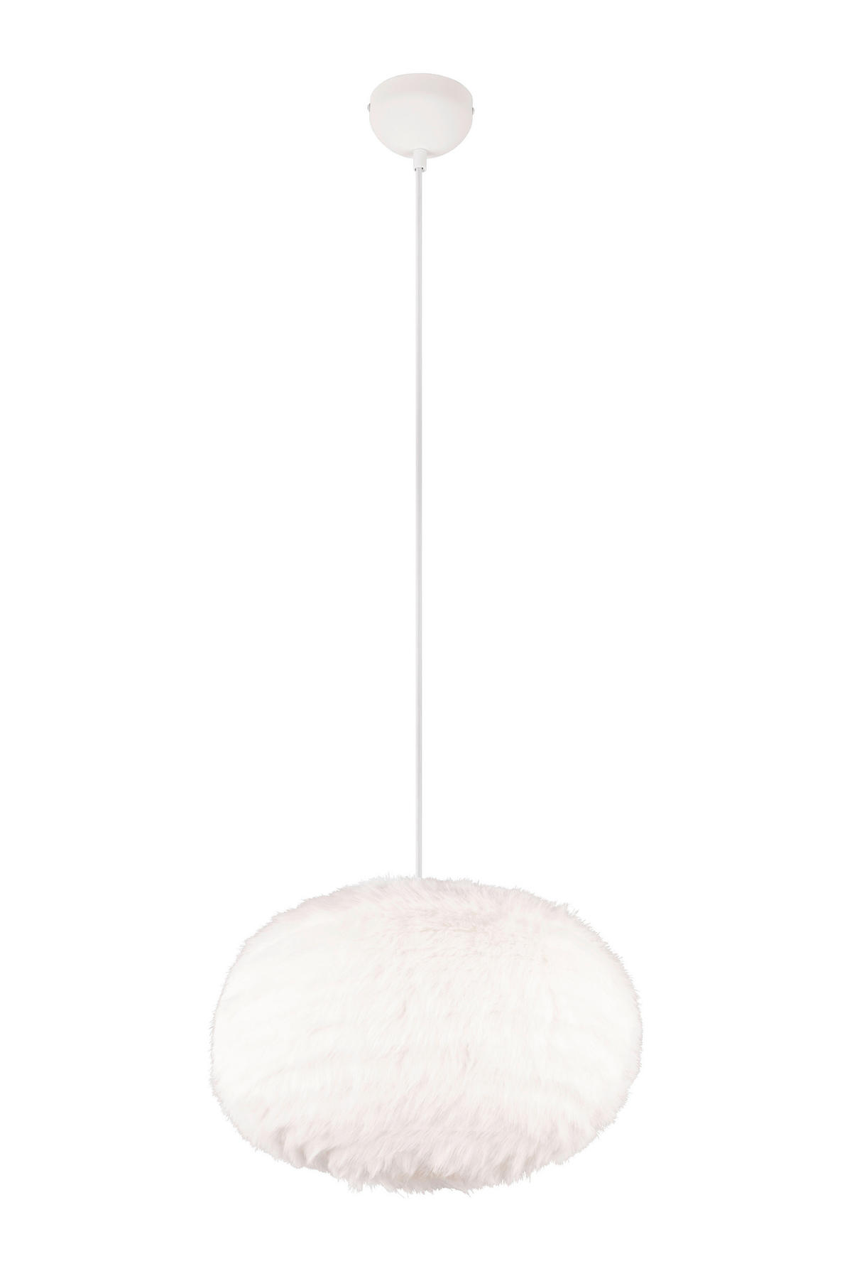 PENDELLAMPA Furry 50/150 cm  - vit/sandfärgad, Modern, metall/textil (50/150cm)