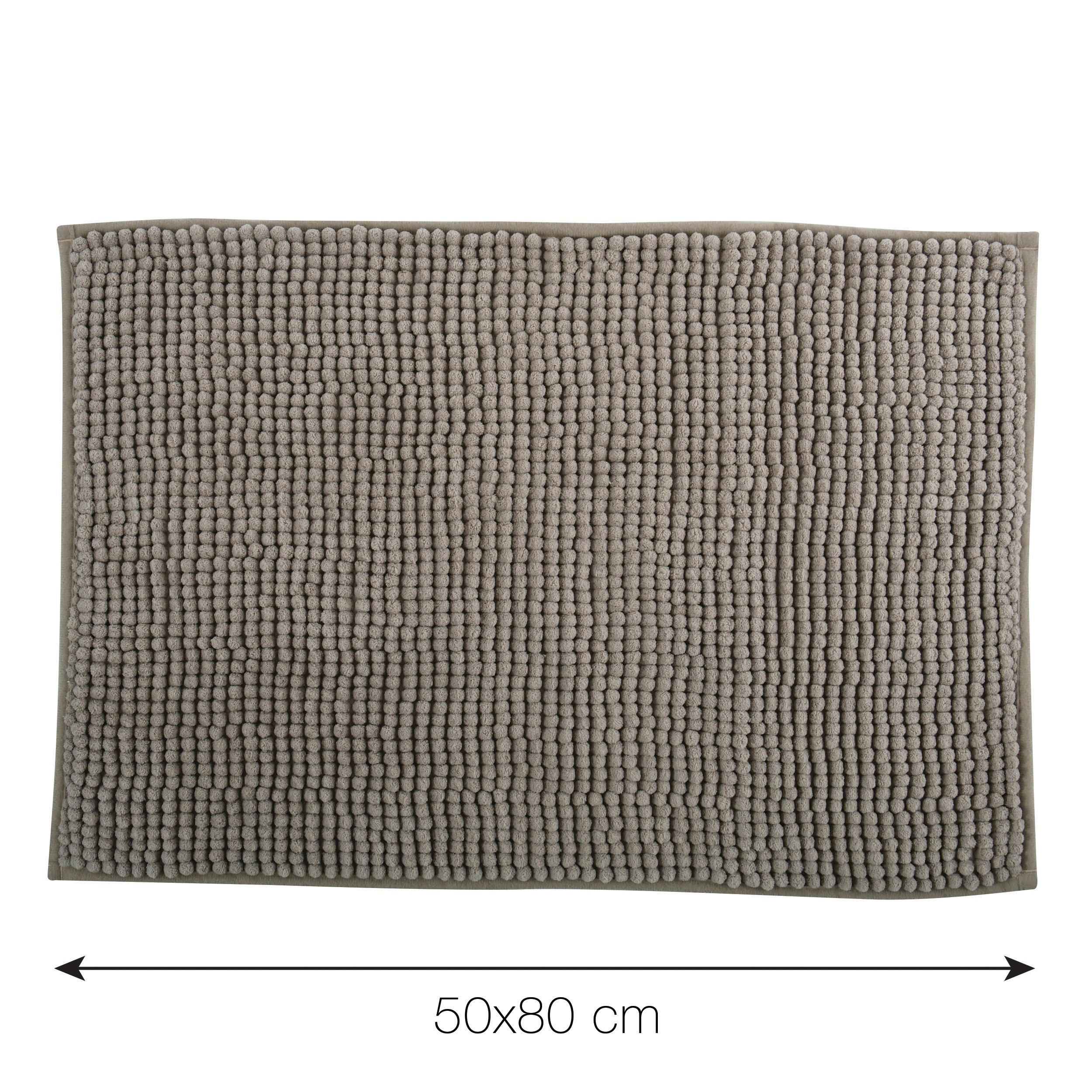 BADTEPPICH 80/50 cm Taupe  - Taupe, KONVENTIONELL (80/50cm) - Spirella