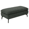 HOCKER in Textil Dunkelgrün  - Dunkelgrün/Schwarz, Design, Textil/Metall (130/46/65cm) - Valdera