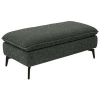 HOCKER in Textil Dunkelgrün  - Dunkelgrün/Schwarz, Design, Textil/Metall (130/46/65cm) - Valdera