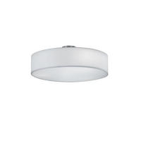 DECKENLEUCHTE Hotel 50/17 cm   - Weiß/Nickelfarben, Design, Textil/Metall (50/17cm) - Trio Leuchten